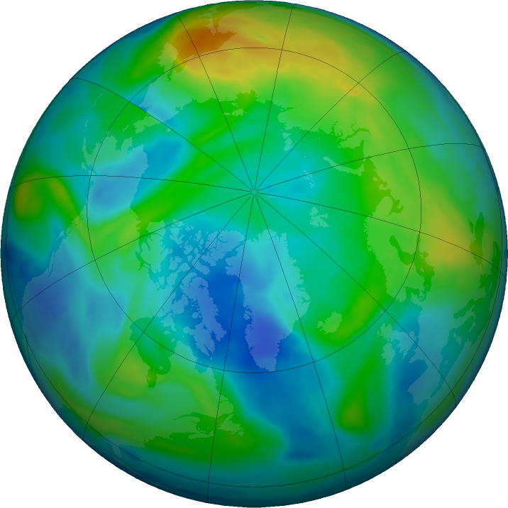 Arctic ozone map for 21 November 2017